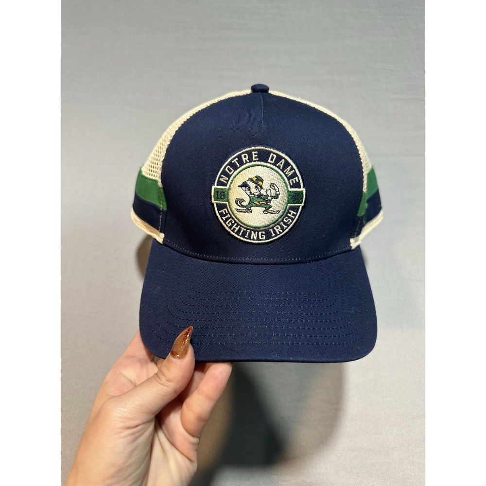 Notre Dame Fighting Irish Fanatics Prestige Trucker Adjustable Hat - Navy/Cream
